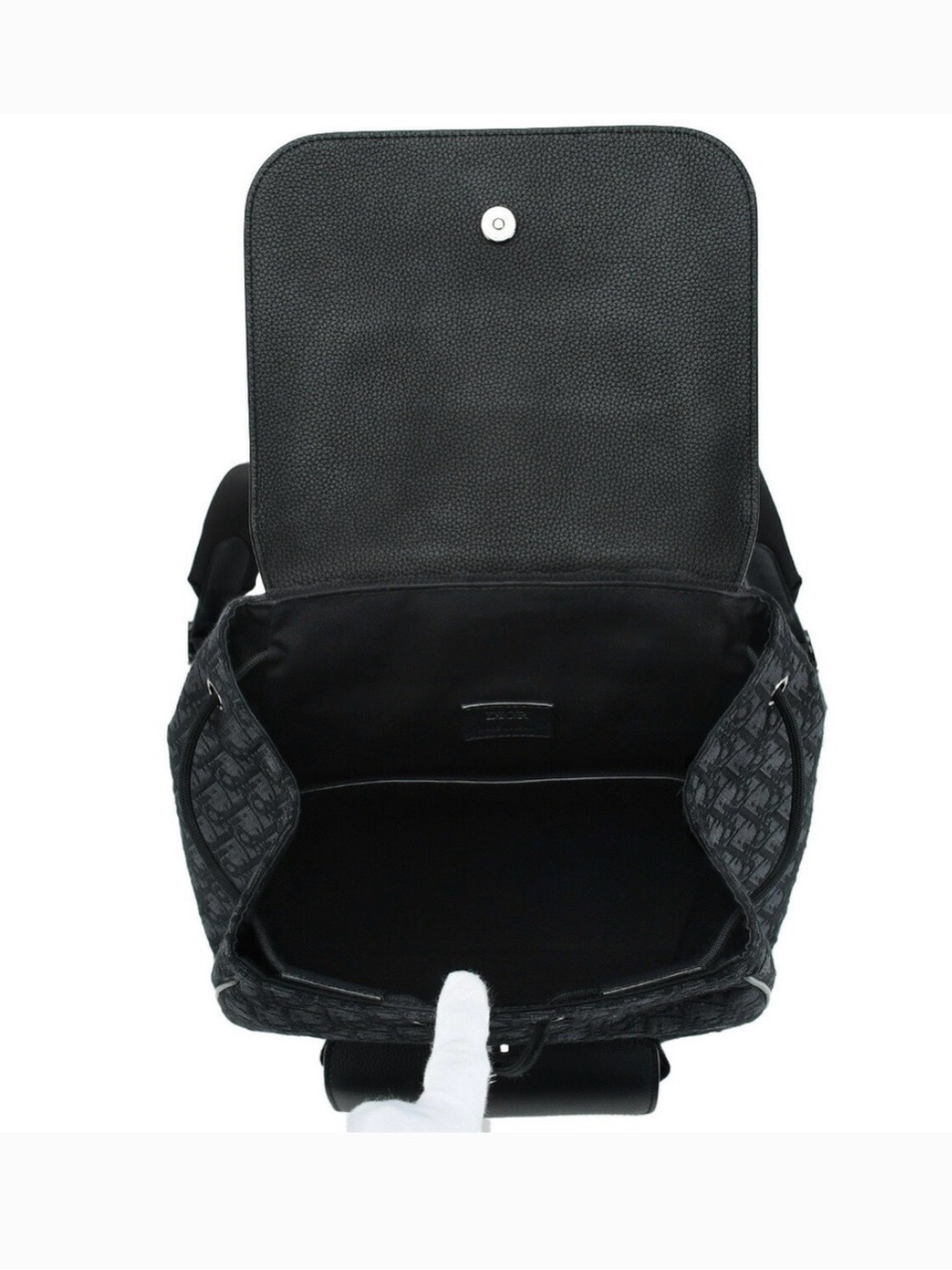 Dior Black Men’s Backpack with Monogram Exterior